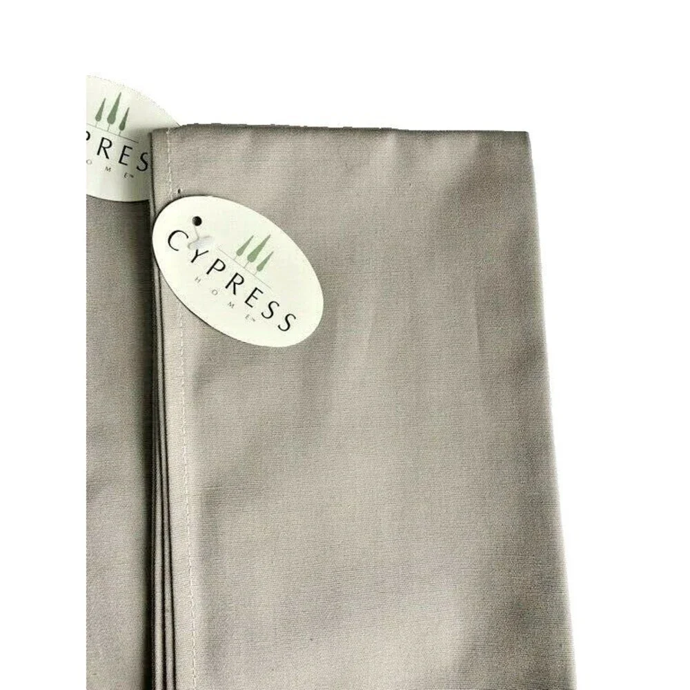 Cypress Home Fabric Napkins Taupe Beige Easy Care 100% Cotton 19x19